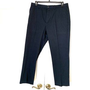 NORDSTROM PANTS NAVY 38X30  SmartCare Wrinkle Free Cotton Straight Fit